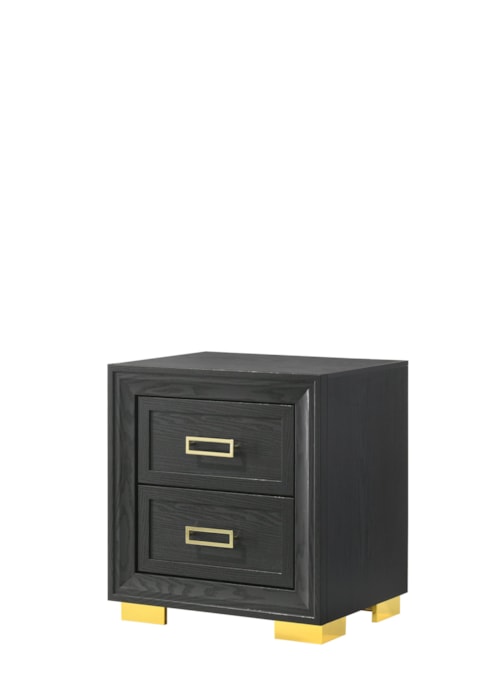 Contemporary Glam 2-Drawer Nightstand