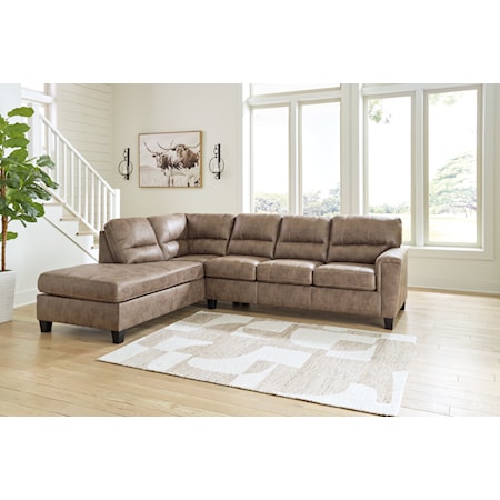 2-Piece Sectional w/ Sleeper and Chaise