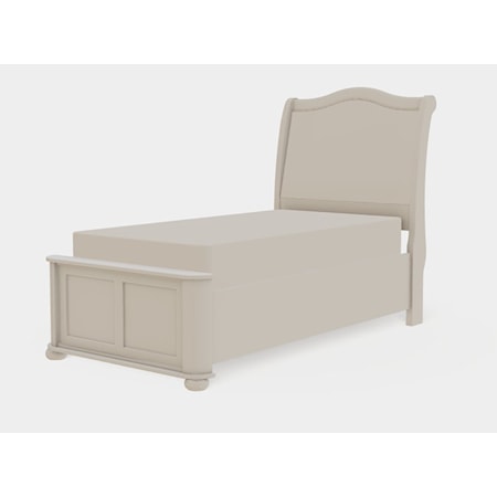 Twin XL Upholstered Bed Left Drawerside