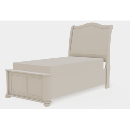 Twin XL Upholstered Bed Left Drawerside