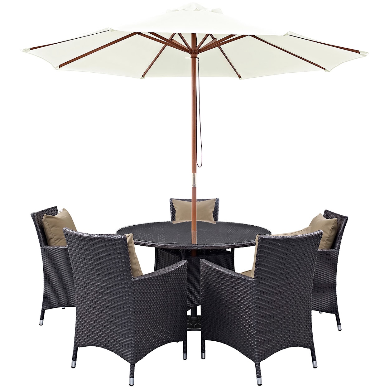 Modway Convene Outdoor 7 Piece Dining Set