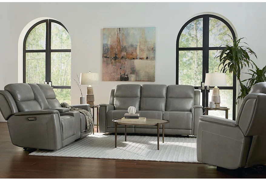 Club Level - Conover Power Reclining Living Room Group by Bassett at Goods Furniture