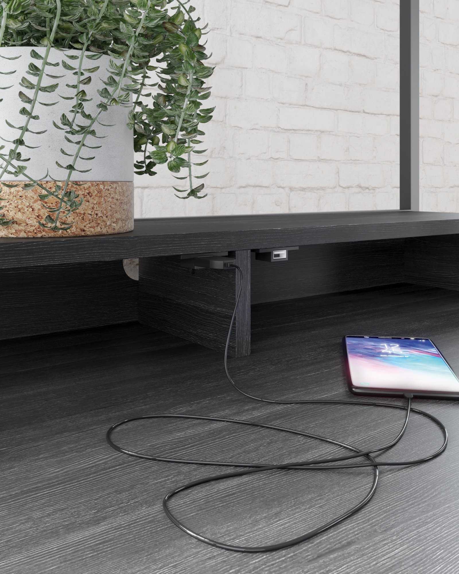 Signature Design by Ashley Yarlow Home Office Desk And Shelf