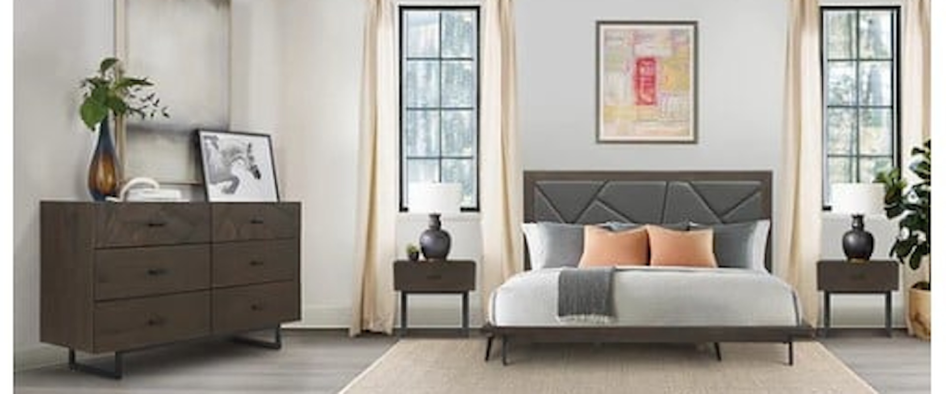 Contemporary 4-Piece Queen Bedroom Set