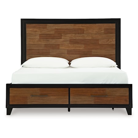 Queen Panel Storage Bed