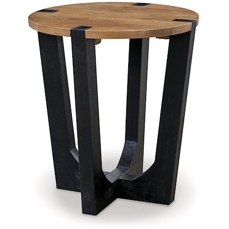 Mango Solid Wood Round End Table