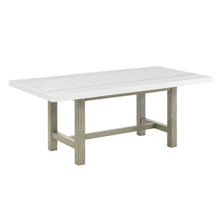 Carena Contemporary White Marble Dining Table
