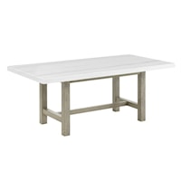 Carena Contemporary White Marble Dining Table