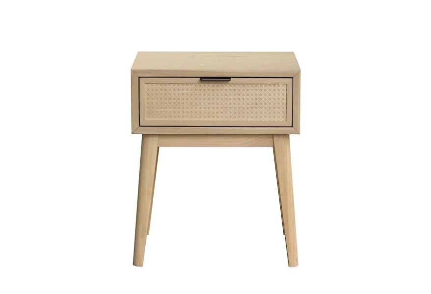 Accents Light Brown Cane Nightstand by Accentrics Home at Corner Furniture