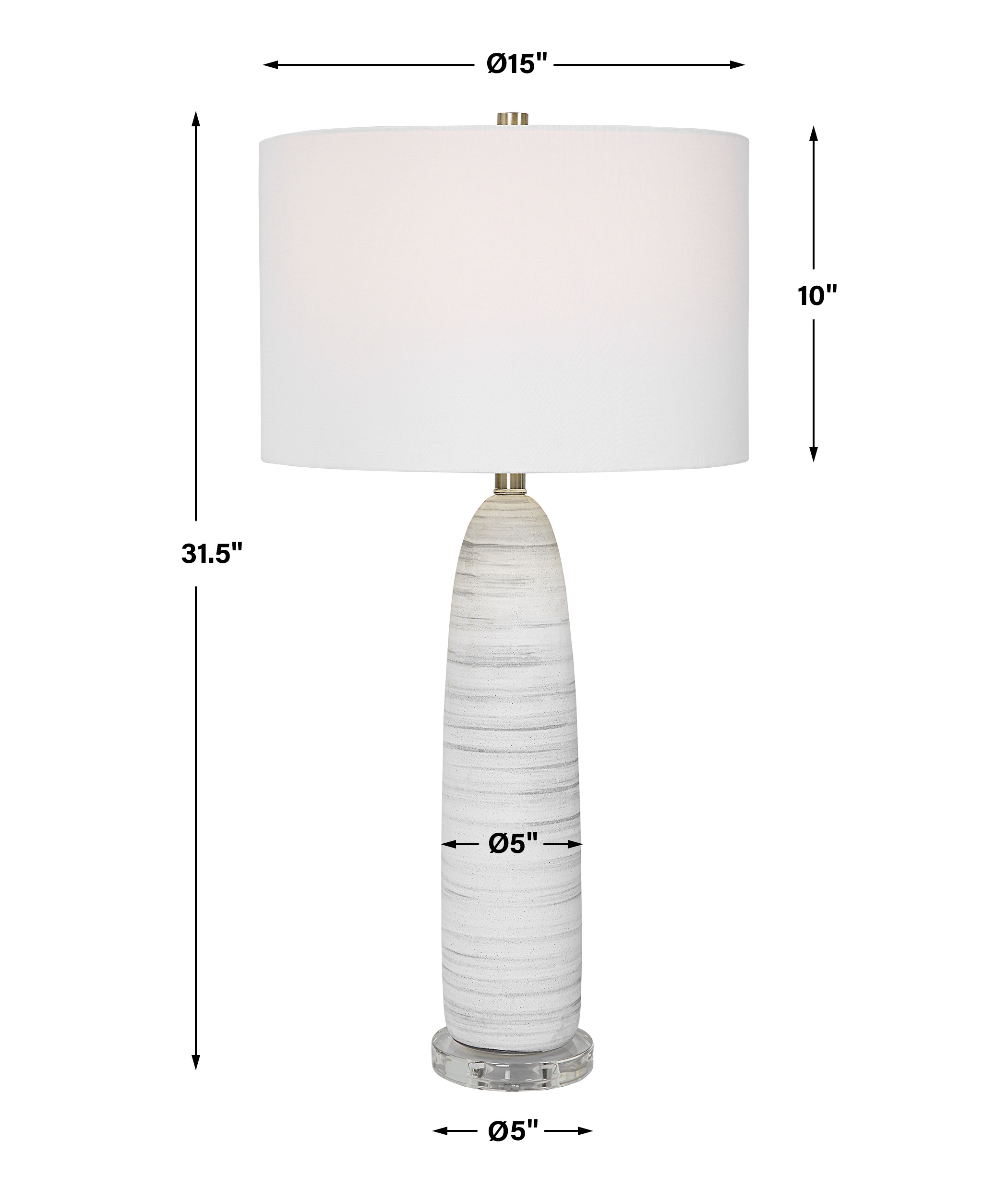 Uttermost Levadia Levadia Matte White Table Lamp