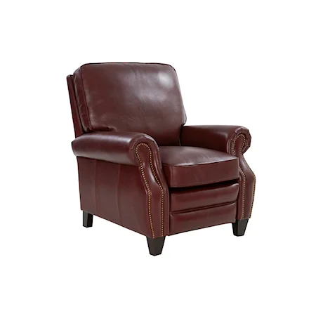 Transitional Push Back Recliner with Foot Rest Extension