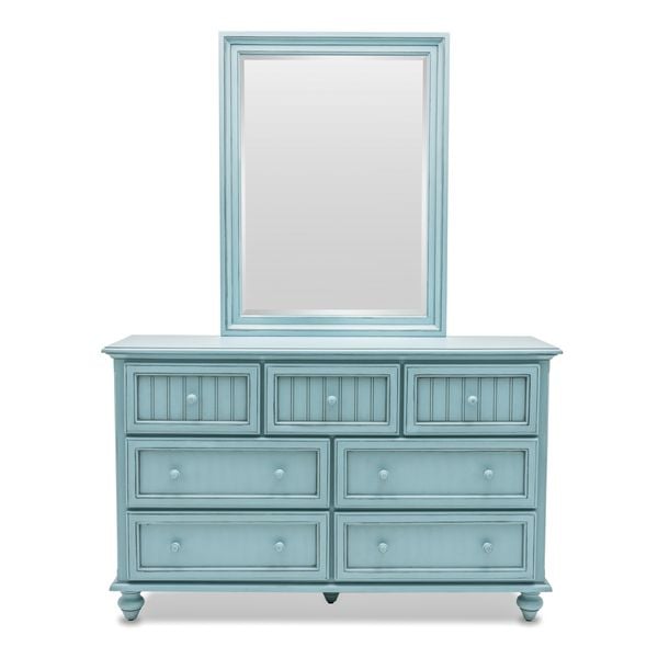 Sea Winds Trading Company Monaco Bedroom 000000997324 Coastal Monaco  7-Drawer Dresser - Bleu | Furniture and More | Dressers