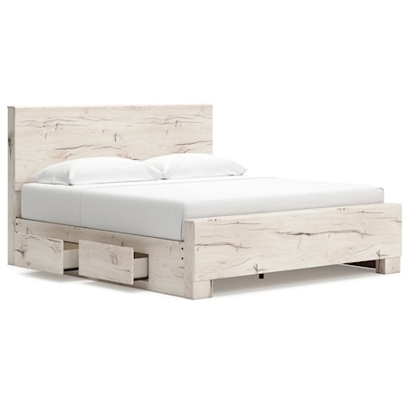 King Panel Bed With Storage