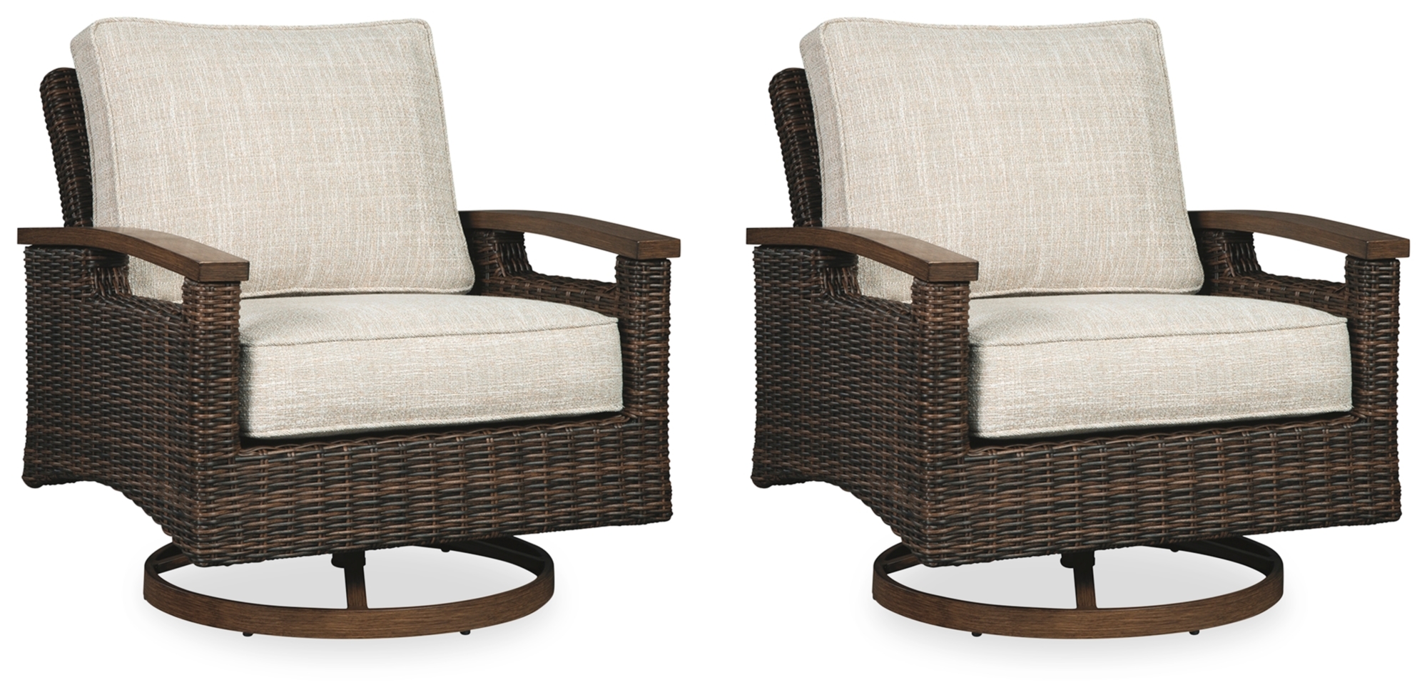 Signature Design by Ashley Paradise Trail Swivel Lounge Chair (Set of 2)