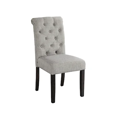 Tufted Dining Chair with Roll Back