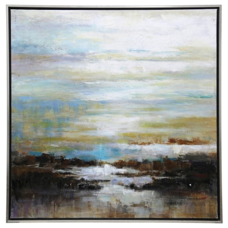 Sunrise Over The Lake Print on Canvas