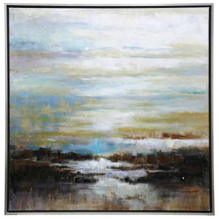 Sunrise Over The Lake Print on Canvas