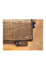 Top trim feature solid, hand-forged iron with nail-head detailing for an authentic rustic look