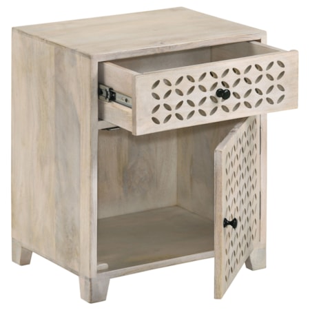 1-Drawer Trellis Pattern Storage Cabinet