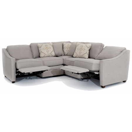 Custom 2 Pc Sectional w/ Recliners