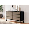 Ashley Signature Design Charlang 6-Drawer Dresser