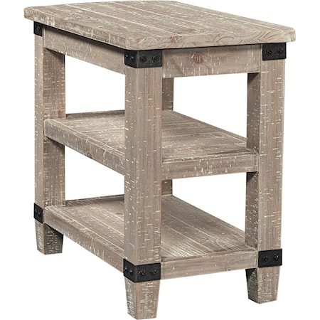 Chairside Table with Storage Top