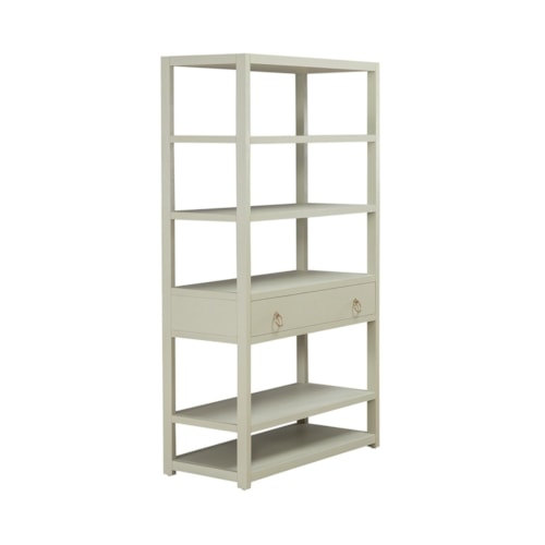 Contemporary 6-Shelf Accent Bookcase