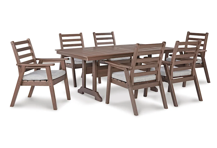 Emmeline 7-Piece Outdoor Dining Set by Signature Design by Ashley at Esprit Decor Home Furnishings