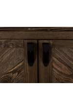 International Furniture Direct Dutton Farmhouse 2-Door Nightstand with Microfiber-Lined Top Drawer