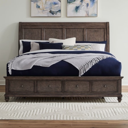 Queen Storage Bed, 2 Night Stands
