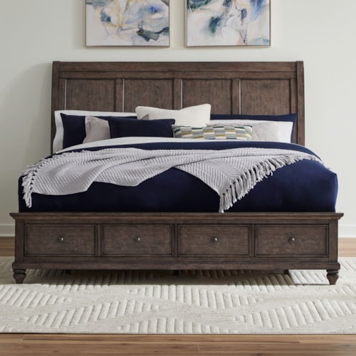 Queen Storage Bed, 2 Night Stands