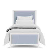 Coastal Twin Upholstered Panel Bed