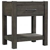 Rustic Transitional 1 Drawer Nightstand