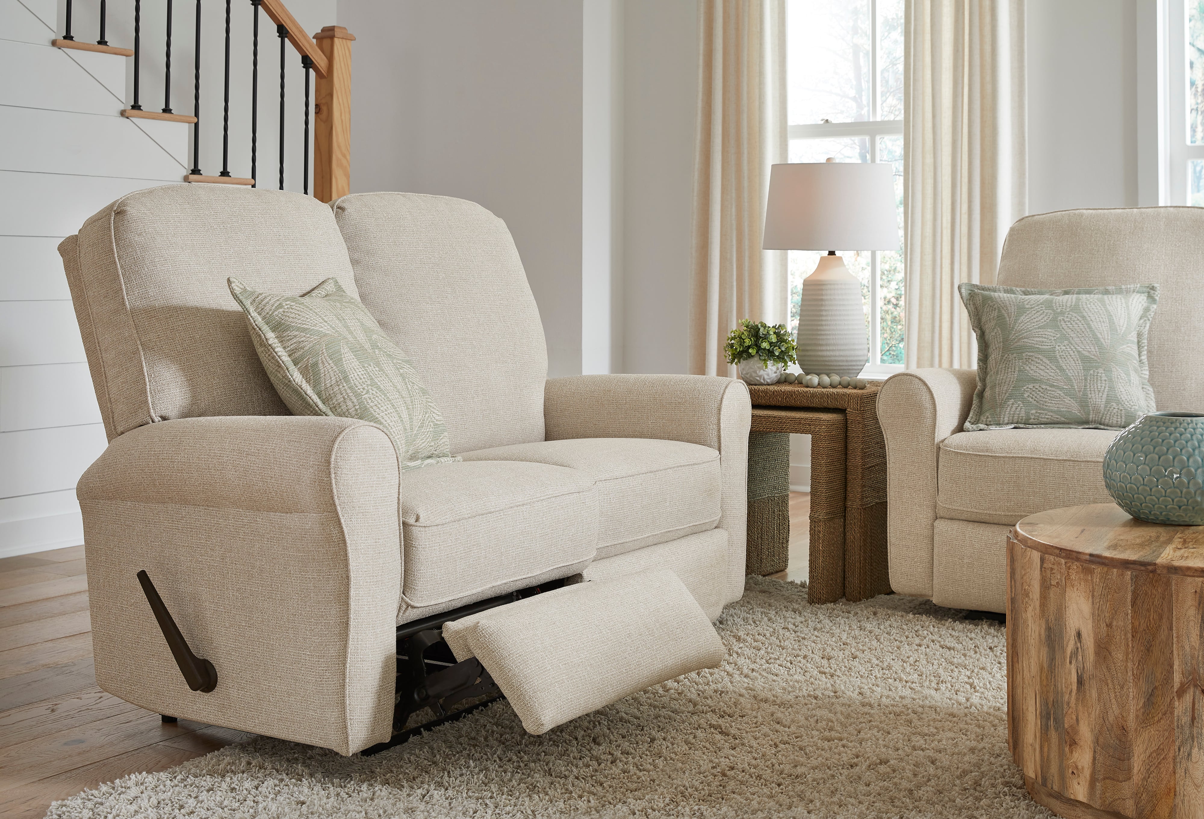 Best Home Furnishings Josey Manual Reclining Space Saver Loveseat