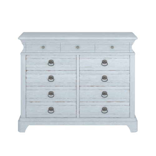 Relaxed Vintage 11-Drawer Dresser with Artisanal Detail