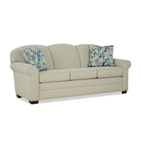 Transitional Queen Sleeper Sofa with Rolled Arms