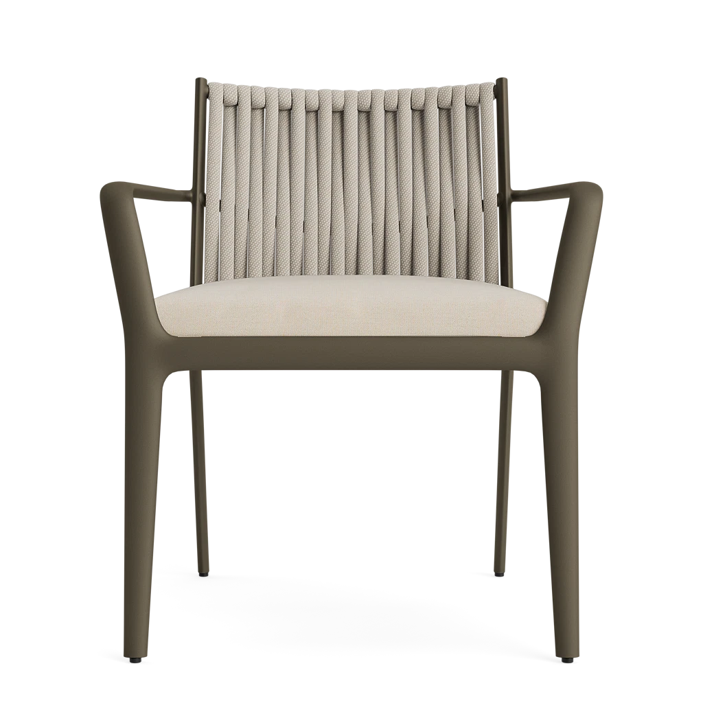 Brown Jordan H Rope-Back Dining Armchair