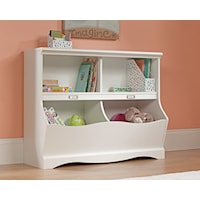 Cottage Bookcase with Cubby Storage