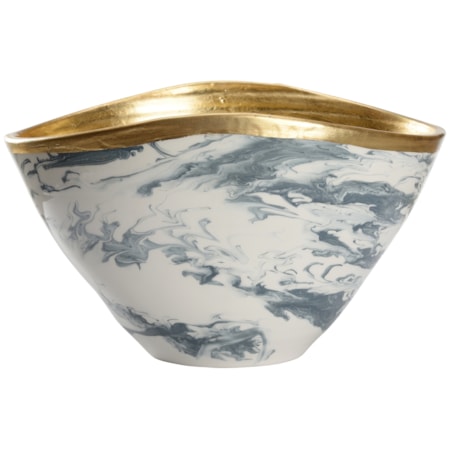 Grigio Large Bowl - Gold Interior