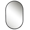 Uttermost Varina Varina Minimalist Black Oval Mirror