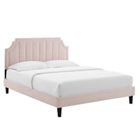 Performance Velvet Queen Platform Bed