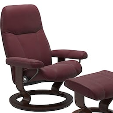 Medium Reclining Chair with Classic Base