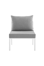 Modway Riverside Riverside Coastal Outdoor Patio Aluminum Corner Chair - White/Gray
