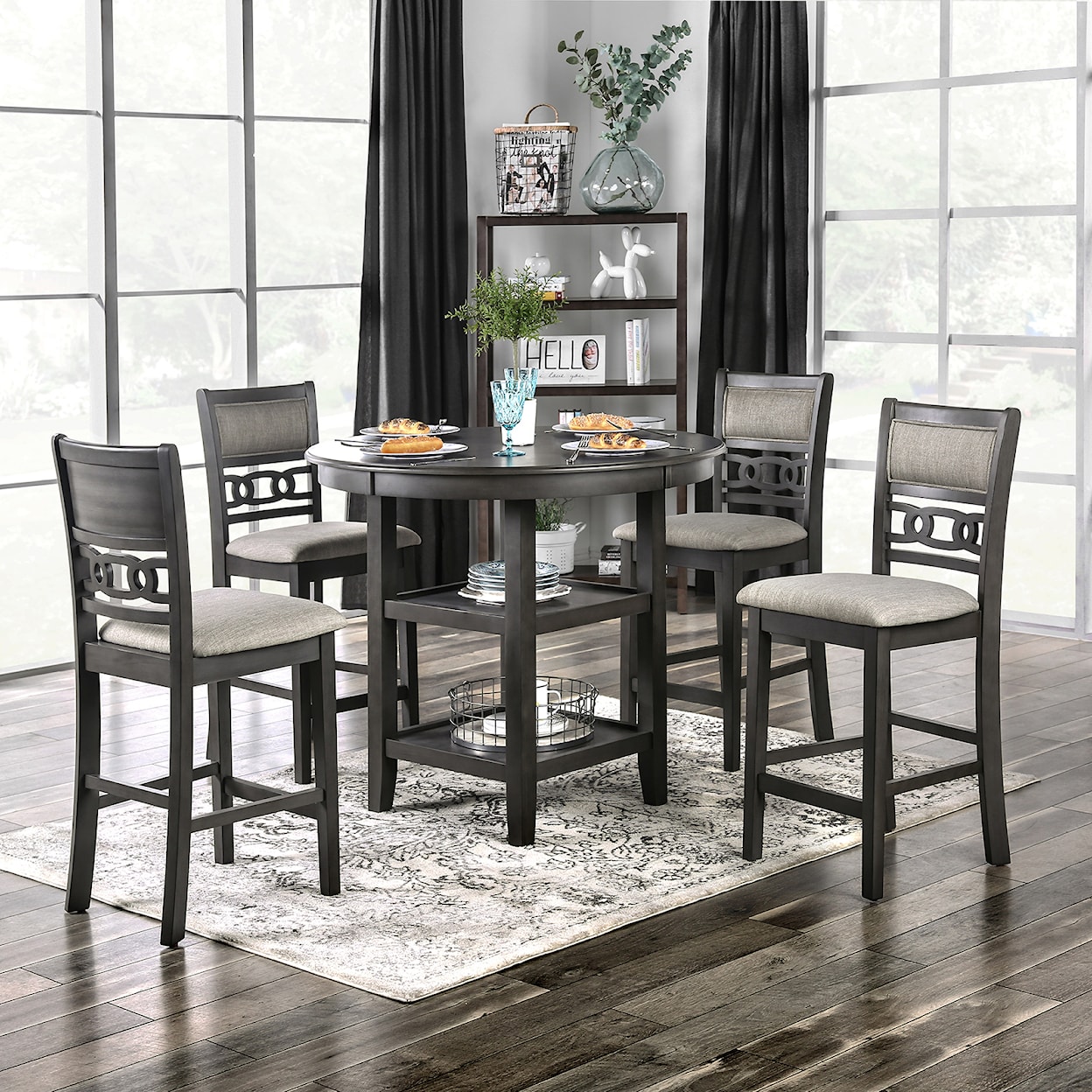 Furniture of America Milly Counter Height Dining Set