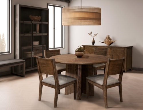 Transitional 6-Piece Dining Set with Buffet