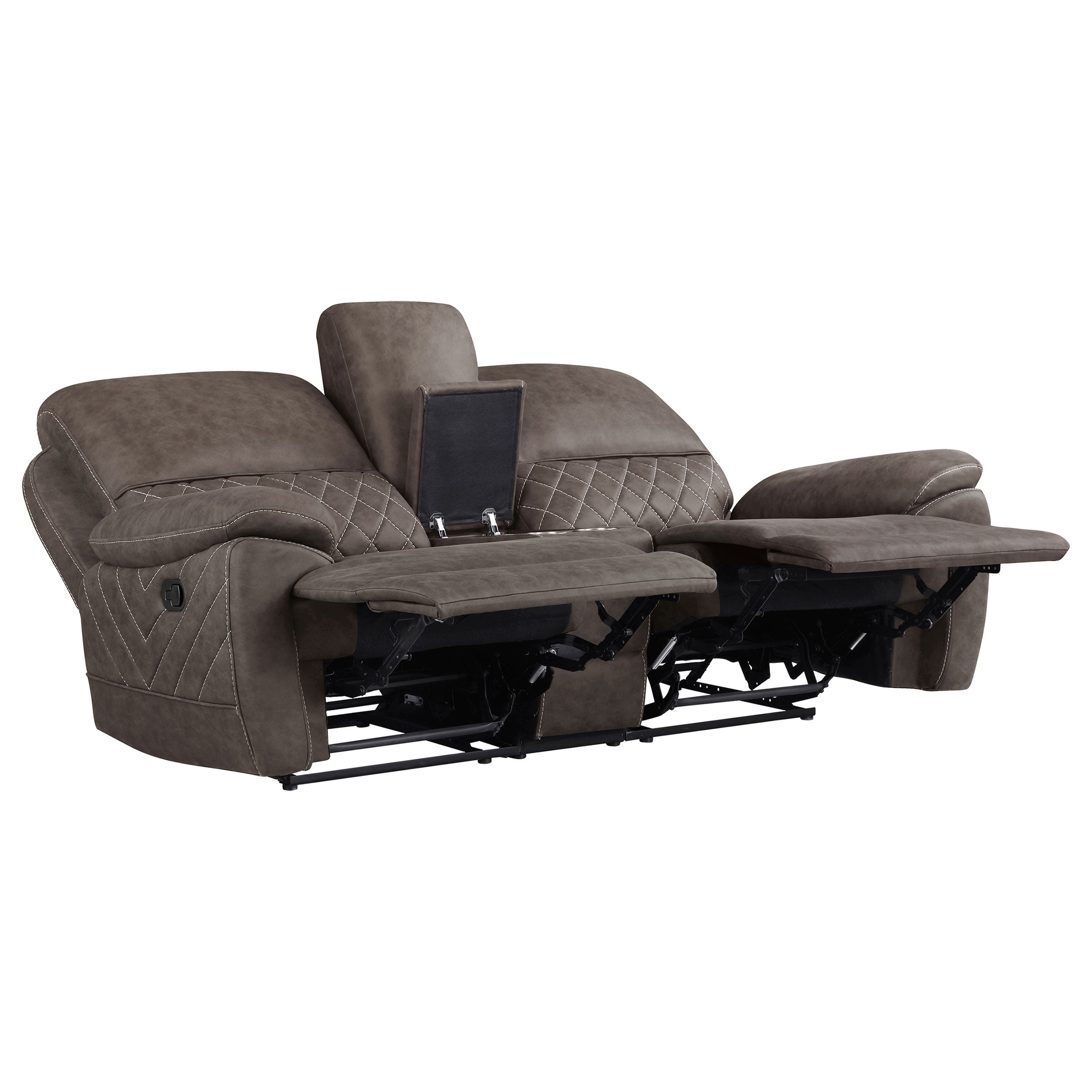 Variel Tufted Motion Loveseat w/ Console