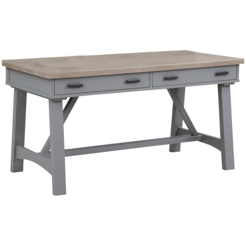 Farmhouse Writing Desk with Dual AC Power Center