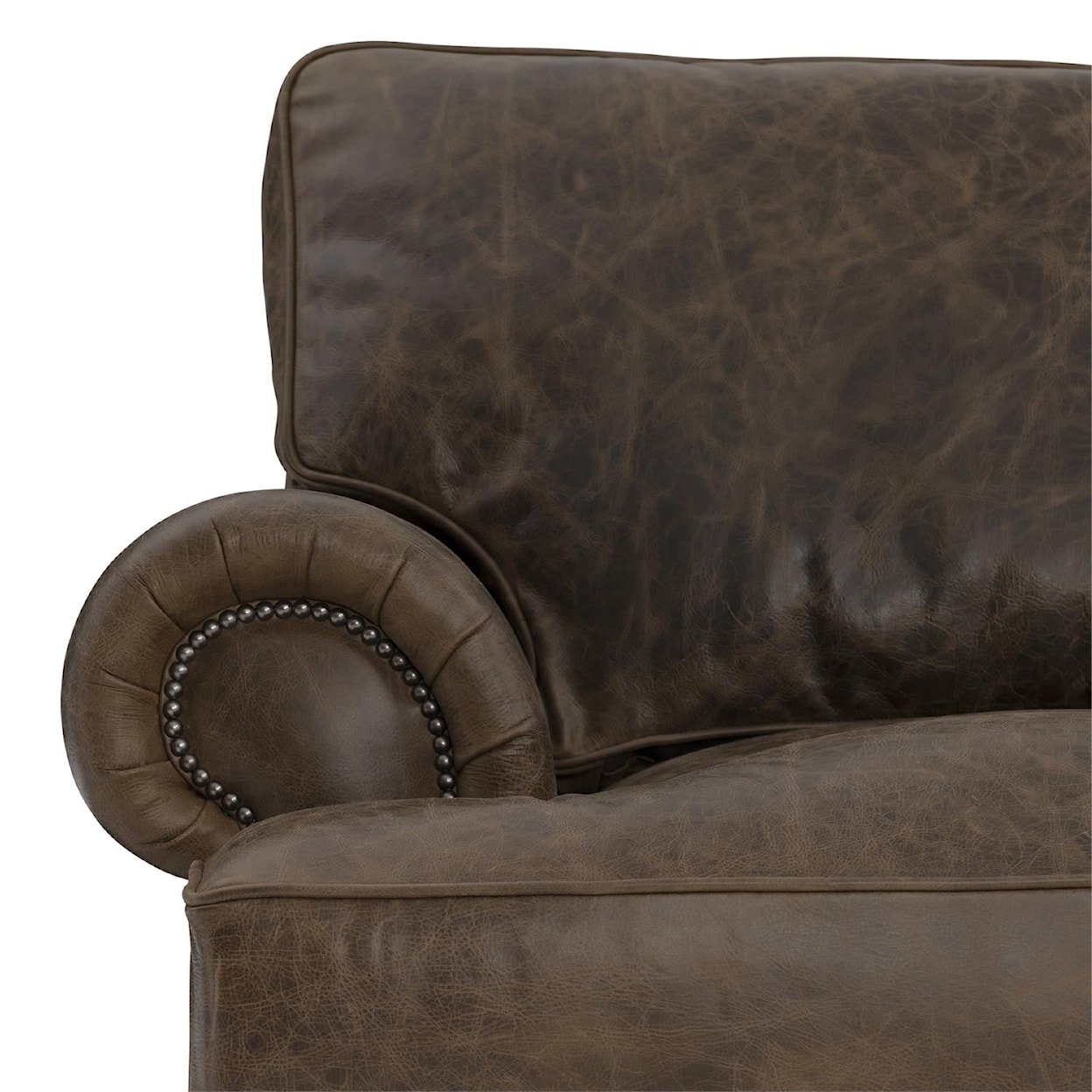 Bernhardt Bernhardt Living Foster Leather Sofa without Pillows