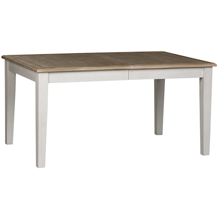 Farmhouse Rectangular Dining Table with Leaf Insert