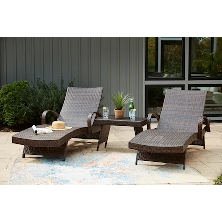 3-Piece Chaise and End Table Set
